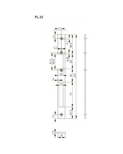 FL22. Запорная планка короткая. dormakaba в Братске