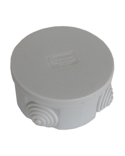 Коробка JBR080 D=80х40, 4 вых., IP44, серая (44005). Коробка монтажная. Экопласт в Братске