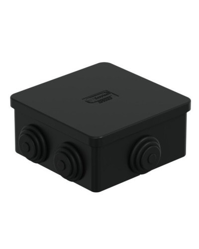 Коробка JBS080 85х85х40, 6 вых, IP44, черная (44006BL-1). Коробка монтажная. Экопласт в Братске