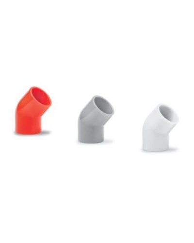 Ecoplast поворот 45гр., для аспирационной системы D25, АБС, белый (10 шт) (49225-10W). Поворот для аспирационной системы. Экопласт в Братске