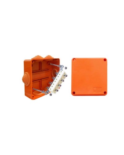 Коробка JBS100 100х100х55, 6 вых., 3P (1,5…10мм²) (43307HF): Коробка монтажная, огнестойкая, без галогена в Братске