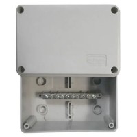 Коробка (КУП) JBS120 120х80х50, 6 вых, IP55 (44008KP). Коробка уравнивания потенциалов (КУП), 6х9мм, 8 зажимов. Экопласт