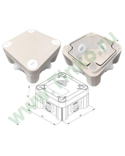КМ-1010(П)-IP55. Коробка монтажная. Гефест в Братске