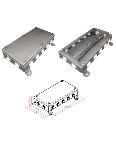 КМ IP55-1530, 14 вводов, нержавейка. Коробка монтажная электротехническая. Гефест в Братске