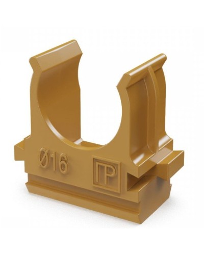 Крепёж-клипса для труб АБС-пластик бук D16 (100 шт) (PR13.0045). Крепление для труб ПВХ. Промрукав в Братске