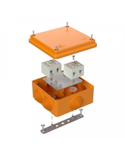 Коробка огнестойкая 100х100х50 для о/п (40-0300-FR10.0-4). Коробка огнестойкая для открытой установки. Промрукав в Братске