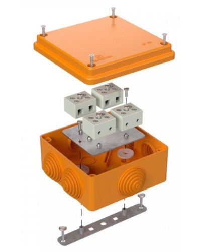 Коробка огнестойкая 100х100х50 для о/п (40-0300-FR2.5-8). Коробка огнестойкая для открытой установки. Промрукав в Братске