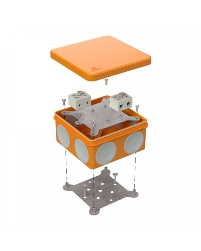 Коробка огнестойкая 60-0300-FR2.5-4 Е15-Е120 100х100х50. Коробка огнестойкая для открытой установки. Промрукав в Братске