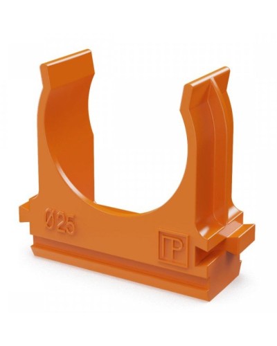 Крепёж-клипса для труб АБС-пластик оранжевая D25 (100 шт) (PR13.0065). Крепление для труб ПВХ. Промрукав в Братске