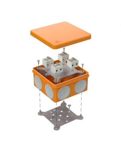 Коробка огнестойкая 100х100х50 (60-0300-FR2.5-8). Коробка огнестойкая для открытой установки. Промрукав в Братске