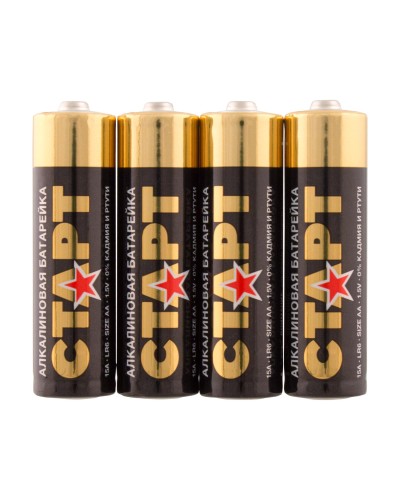 СТАРТ LR6-SH4-BOX (1,5 В, AA, LR6), упак. 4 шт.. Алкалиновые батарейки. СТАРТ в Братске